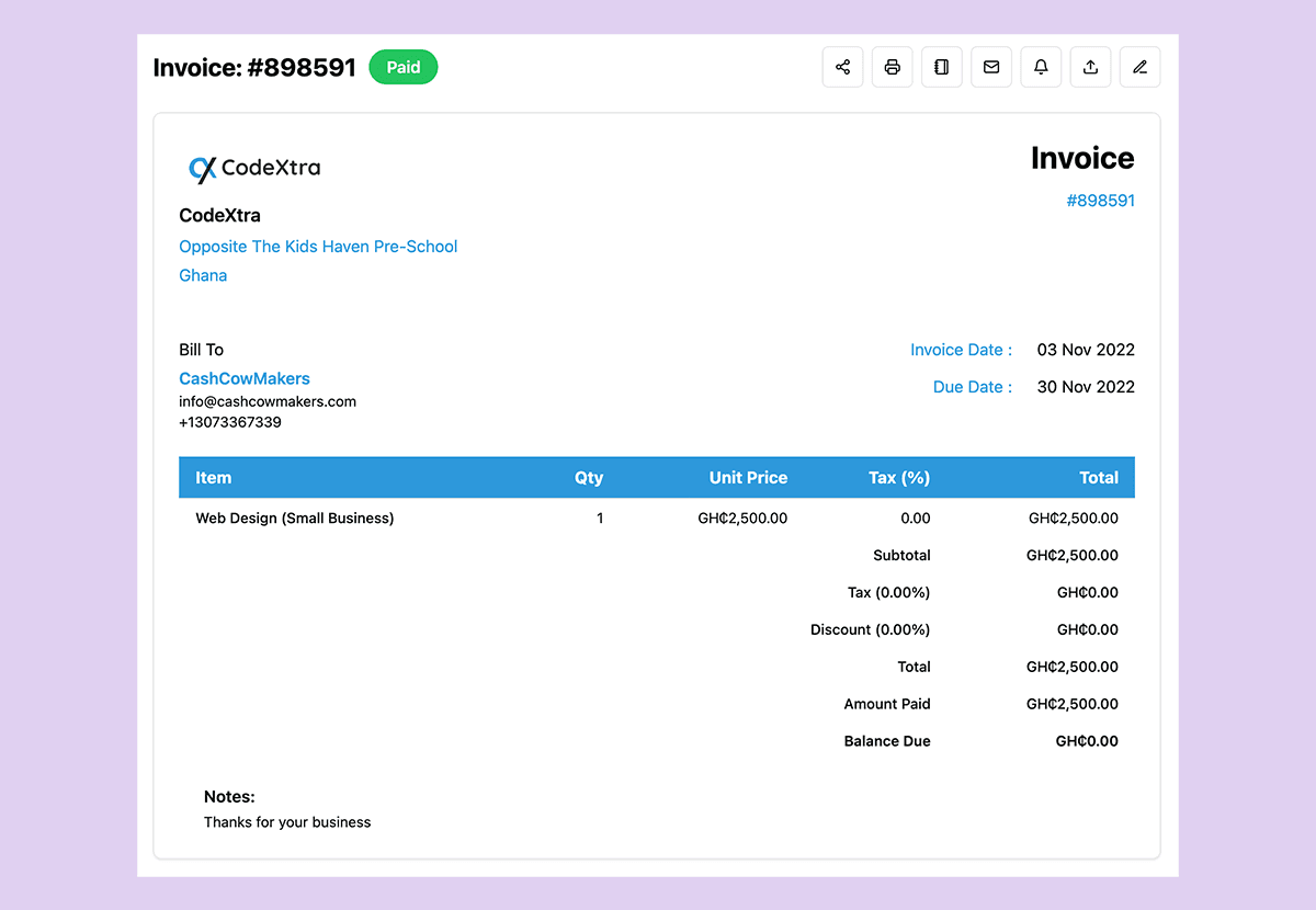 Invoice Preview